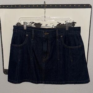 Levi's Dark Wash Denim Mini Skirt - Navy Blue